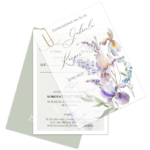 Zaproszenia ślubne IRIS A6 z kalką -7 wzorów