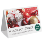 Kartki Świąteczne zdjęcia A6 firmowe z logo - 10 wzorów