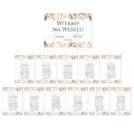 Karty A5 z usadzeniem gości - 8 wzorów - 12szt