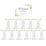 Karty A4 z usadzeniem gości - 8 wzorów - 12szt