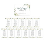 Karty A4 z usadzeniem gości - 8 wzorów - 12szt