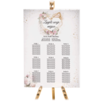 Tablica z usadzeniem gości 90x60 cm - Ariana 11 wzorów