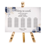 Tablica z usadzeniem gości 50x70 cm - POZIOMO - Ariana 11 wzorów