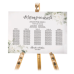 Tablica z usadzeniem gości 50x70 cm - POZIOMO - Elza 4 wzory