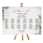 Tablica z usadzeniem gości 90x60 cm - POZIOMO - Elza 4 wzory