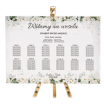 Tablica z usadzeniem gości 90x60 cm - POZIOMO - 8 wzorów