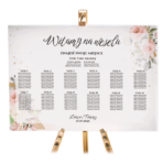 Tablica z usadzeniem gości 90x60 cm - POZIOMO - Ariana 11 wzorów - obrazek 4