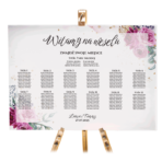 Tablica z usadzeniem gości 90x60 cm - POZIOMO - Ariana 11 wzorów