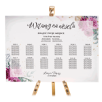 Tablica z usadzeniem gości 90x60 cm - POZIOMO - Ariana 11 wzorów