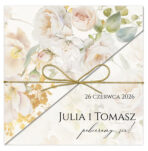 Zaproszenia ślubne składane - Diana - 4 wzory