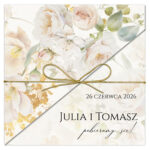 Zaproszenia ślubne składane - Diana - 4 wzory