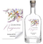 Naklejki na wódkę weselną - Iris - 8 szt. - obrazek 6