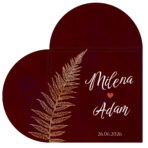 Zaproszenia Ślubne w Kształcie Serca składane - Zoja - obrazek 7