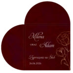 Zaproszenia Ślubne w Kształcie Serca składane - Zoja - obrazek 9