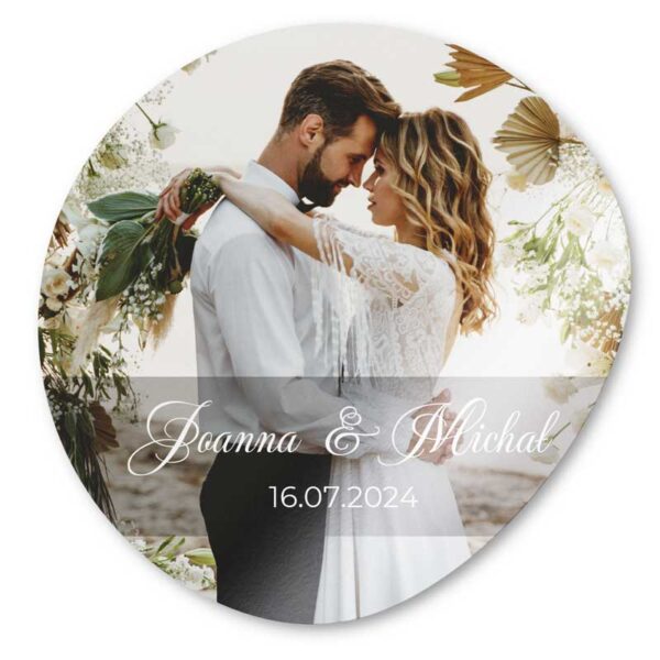 naklejki ślubne ze zdjęciem