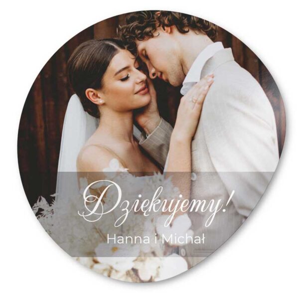 naklejki ślubne ze zdjęciem