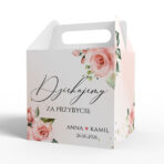 pudełko z podziękowaniem dla gości