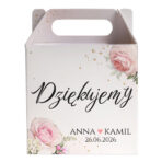 pudełko z podziękowaniem dla gości