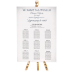 Tablica z usadzeniem gości 90x60 cm - NAPISY