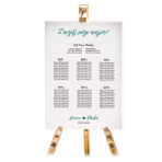 Tablica z usadzeniem gości 70x50 cm - NAPISY