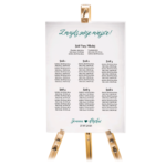 Tablica z usadzeniem gości 70x50 cm - NAPISY