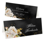 Winietki boho z kwiatami - Emilia - czarne lub białe tło - obrazek 5