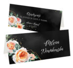 Winietki boho z kwiatami - Emilia - czarne lub białe tło - obrazek 15