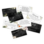 Blankiety do zaproszeń czarne lub białe tło 10szt. - Emilia