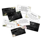 Blankiety do zaproszeń czarne lub białe tło 10szt. - Emilia