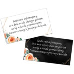 Blankiety do zaproszeń czarne lub białe tło 10szt. - Emilia - obrazek 8