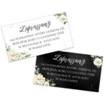 Blankiety do zaproszeń czarne lub białe tło 10szt. - Emilia - obrazek 7