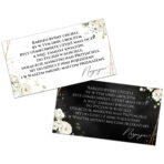 Blankiety do zaproszeń czarne lub białe tło 10szt. - Emilia - obrazek 4