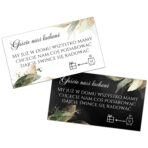 Blankiety do zaproszeń czarne lub białe tło 10szt. - Emilia - obrazek 2