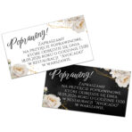 Blankiety do zaproszeń czarne lub białe tło 10szt. - Emilia - obrazek 3