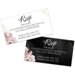 Blankiety do zaproszeń czarne lub białe tło 10szt. - Emilia - obrazek 6