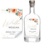 Naklejki na wódkę weselną - Emilia - 8 szt. - obrazek 14