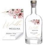 Naklejki na wódkę weselną - Emilia - 8 szt. - obrazek 8