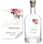 Naklejki na wódkę weselną - Emilia - 8 szt. - obrazek 10