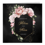 Zaproszenia Ślubne z kopertą - Emilia - 4 wzory