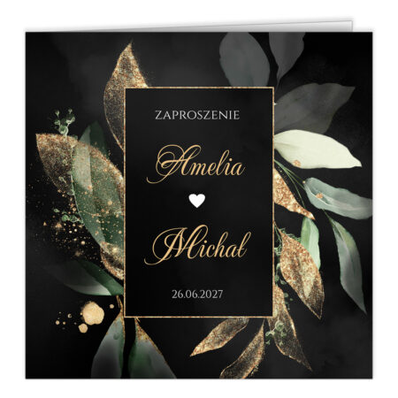 Zaproszenia Ślubne z kopertą - Emilia2 - 5 wzorów