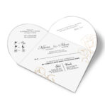 Zaproszenia Ślubne w Kształcie Serca składane - Zoja - obrazek 12