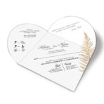Zaproszenia Ślubne w Kształcie Serca składane - Zoja - obrazek 8