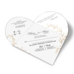 Zaproszenia Ślubne w Kształcie Serca składane - Zoja - obrazek 2