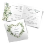 Zaproszenia ślubne Fiona- z sercem i wstążką - obrazek 3