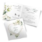 Zaproszenia ślubne Fiona- z sercem i wstążką - obrazek 7