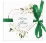 Zaproszenia ślubne Fiona- z sercem i wstążką - obrazek 6