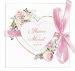 Zaproszenia ślubne Fiona- z sercem i wstążką - obrazek 8