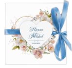 Zaproszenia ślubne Fiona- z sercem i wstążką - obrazek 14