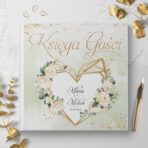 Księga Gości Weselnych czarne lub białe kartki - Dalia