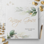 Księga Gości Weselnych czarne lub białe kartki - Eukaliptus